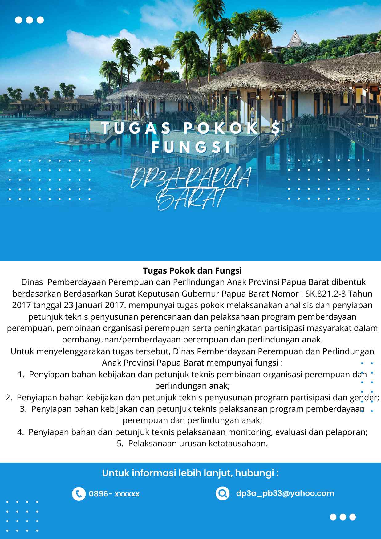 Tugas Pokok dan Fungsi Dinas PPPA